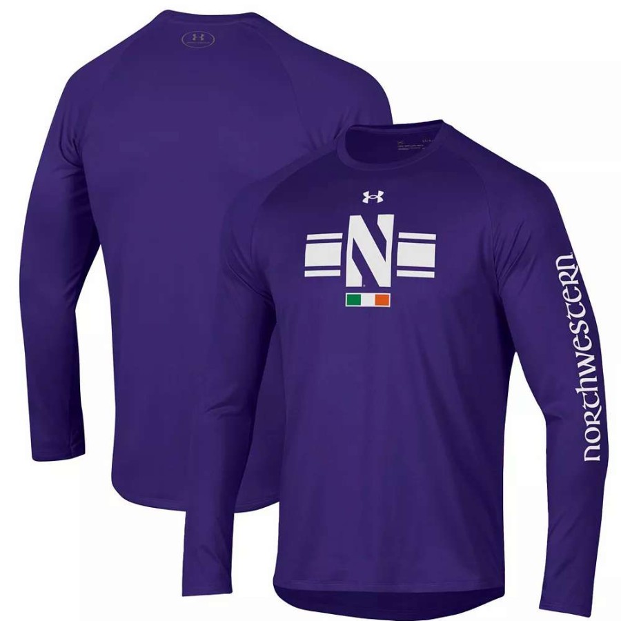 Tops * | Men'S Under Armour Purple Northwestern Wildcats 2022 Aer Lingus College Football Classic Long Sleeve T-Shirt