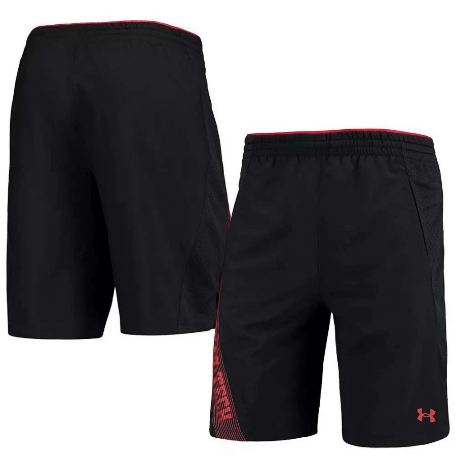 Bottoms * | Men'S Under Armour Black Texas Tech Red Raiders 2021 Sideline Woven Shorts