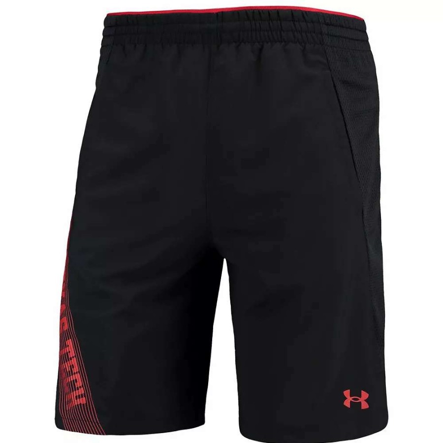 Bottoms * | Men'S Under Armour Black Texas Tech Red Raiders 2021 Sideline Woven Shorts