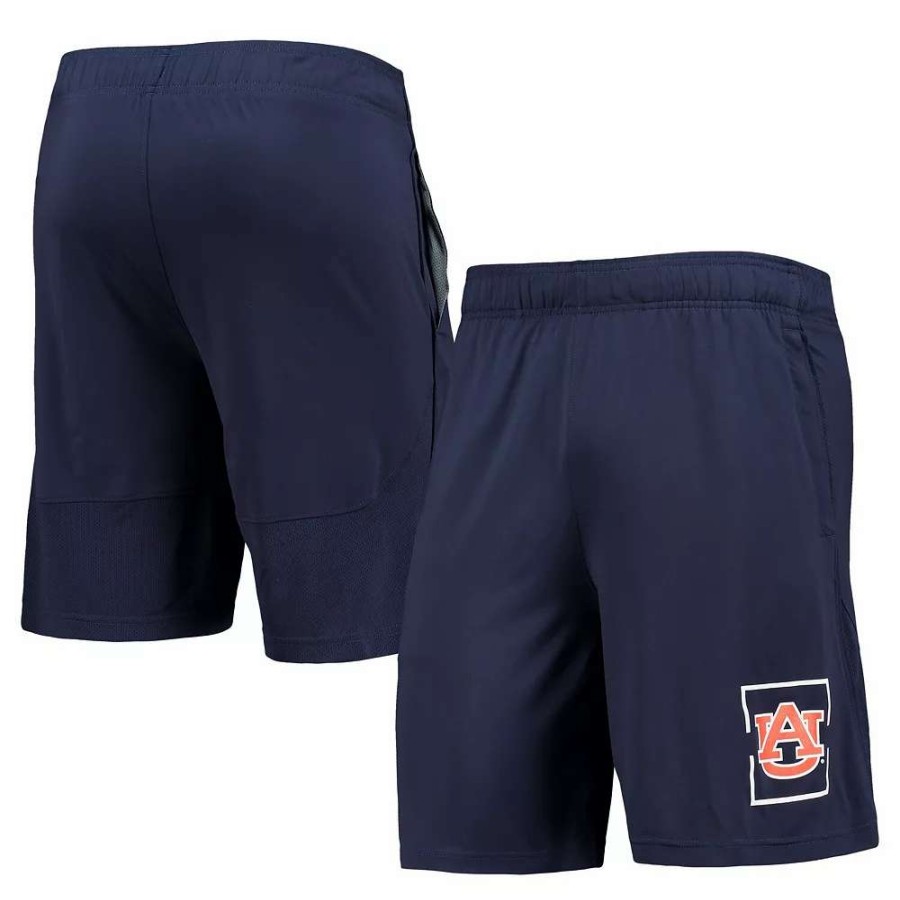 Bottoms * | Men'S Under Armour Navy Auburn Tigers Mesh Raid Performance Shorts