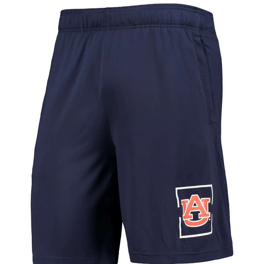 Bottoms * | Men'S Under Armour Navy Auburn Tigers Mesh Raid Performance Shorts