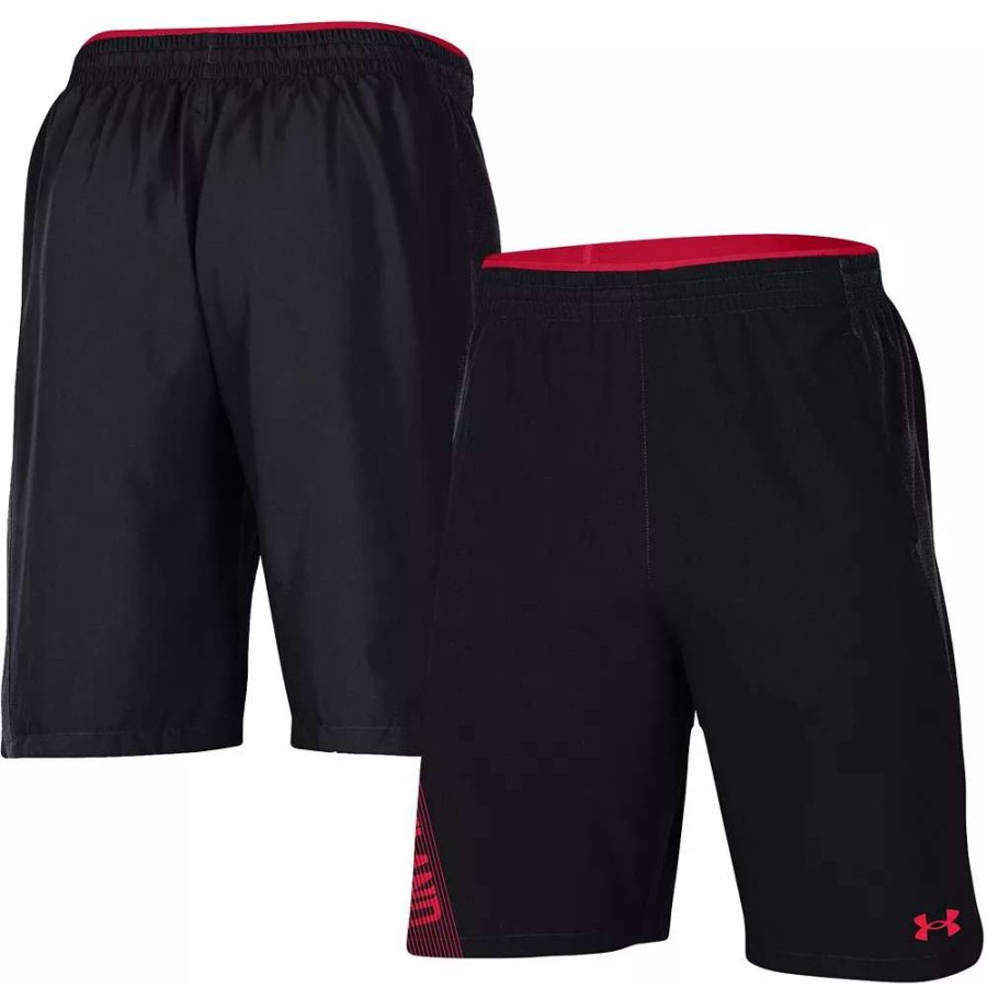 Bottoms * | Men'S Under Armour Black Maryland Terrapins 2021 Sideline Woven Shorts