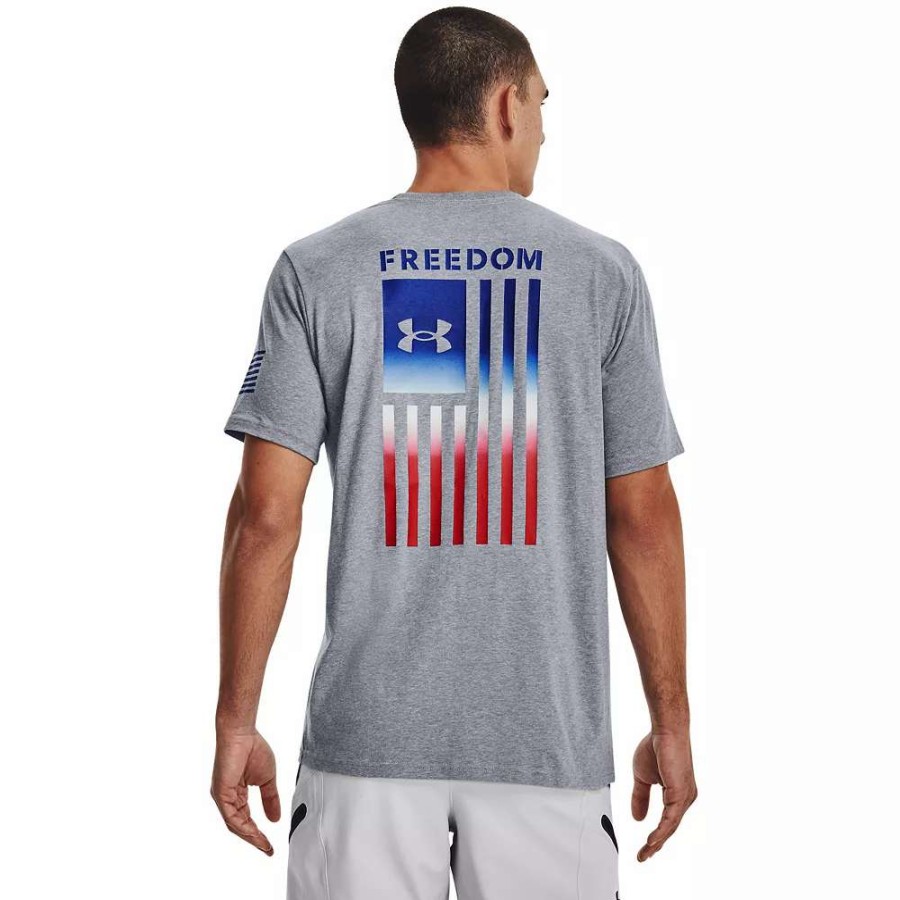 Tops * | Big & Tall Under Armour Freedom Flag Gradient Tee