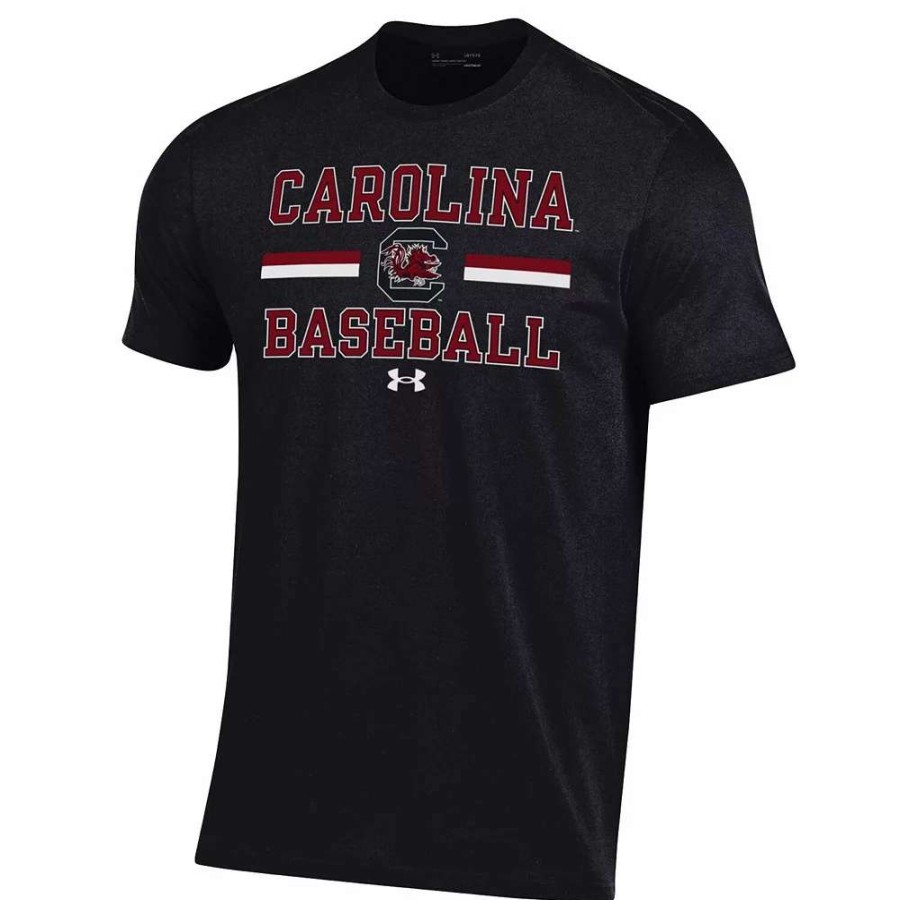 Tops * | Men'S Under Armour Black South Carolina Gamecocks Baseball Stack Performance T-Shirt