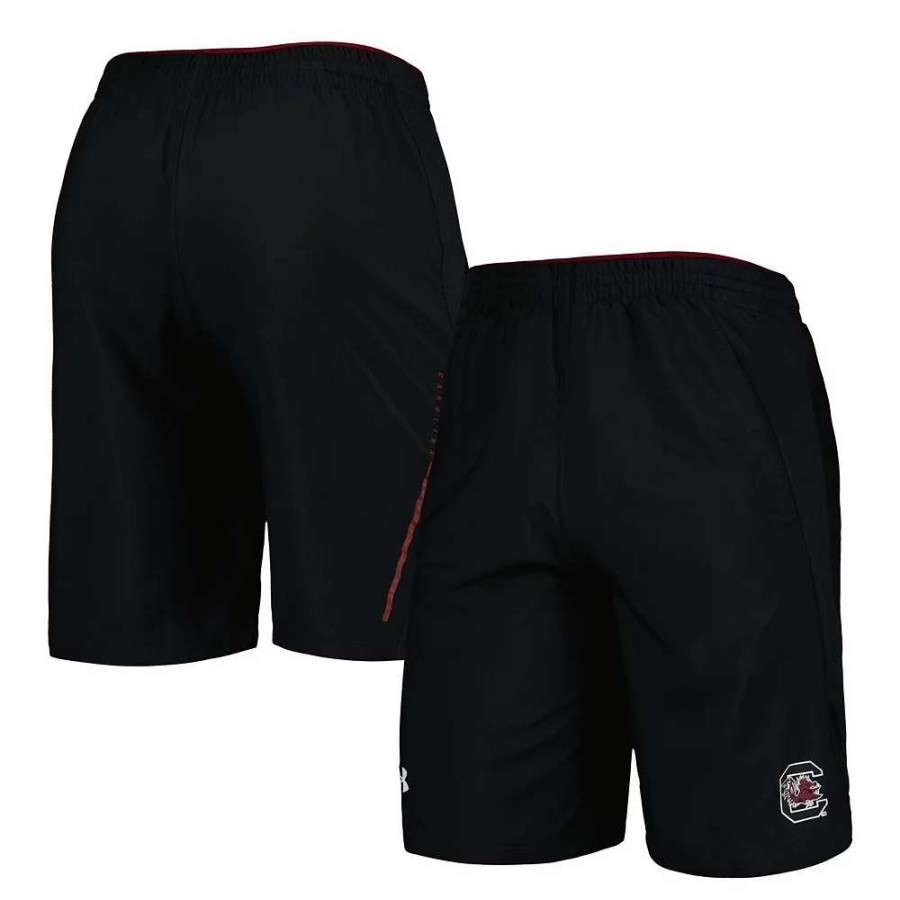 Bottoms * | Men'S Under Armour Black South Carolina Gamecocks Woven Shorts