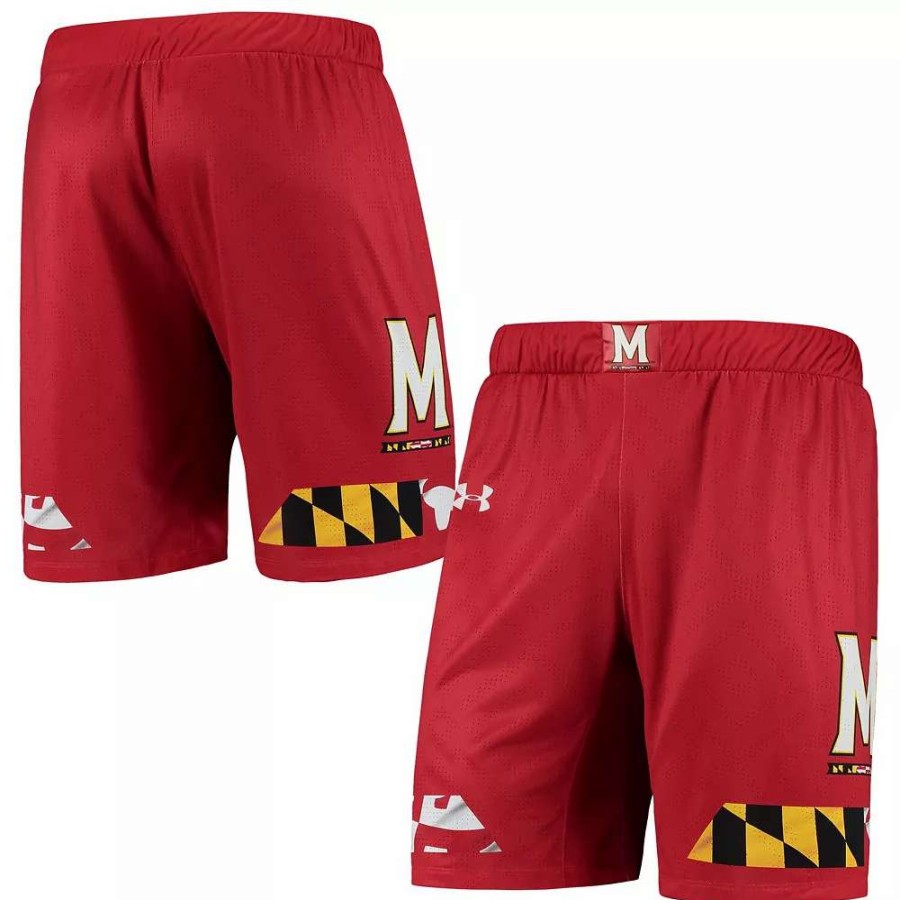 Bottoms * | Men'S Under Armour Red Maryland Terrapins Replica Basketball Short