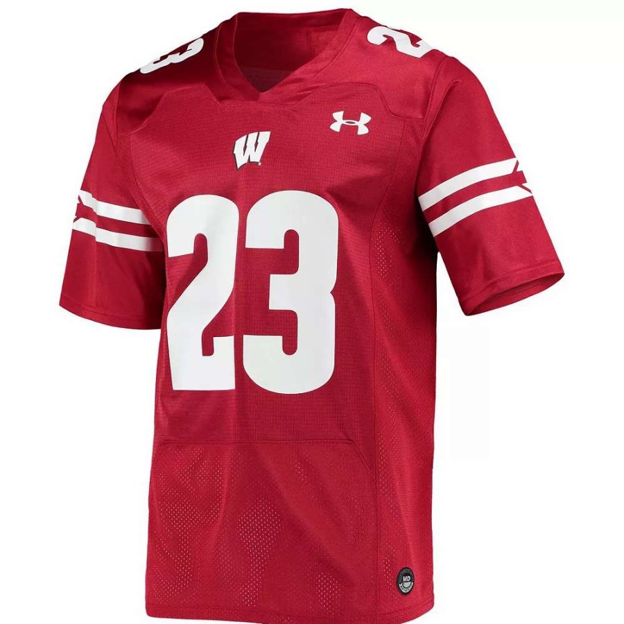 Tops * | Men'S Under Armour Jonathan Taylor Red Wisconsin Badgers Replica Alumni Jersey