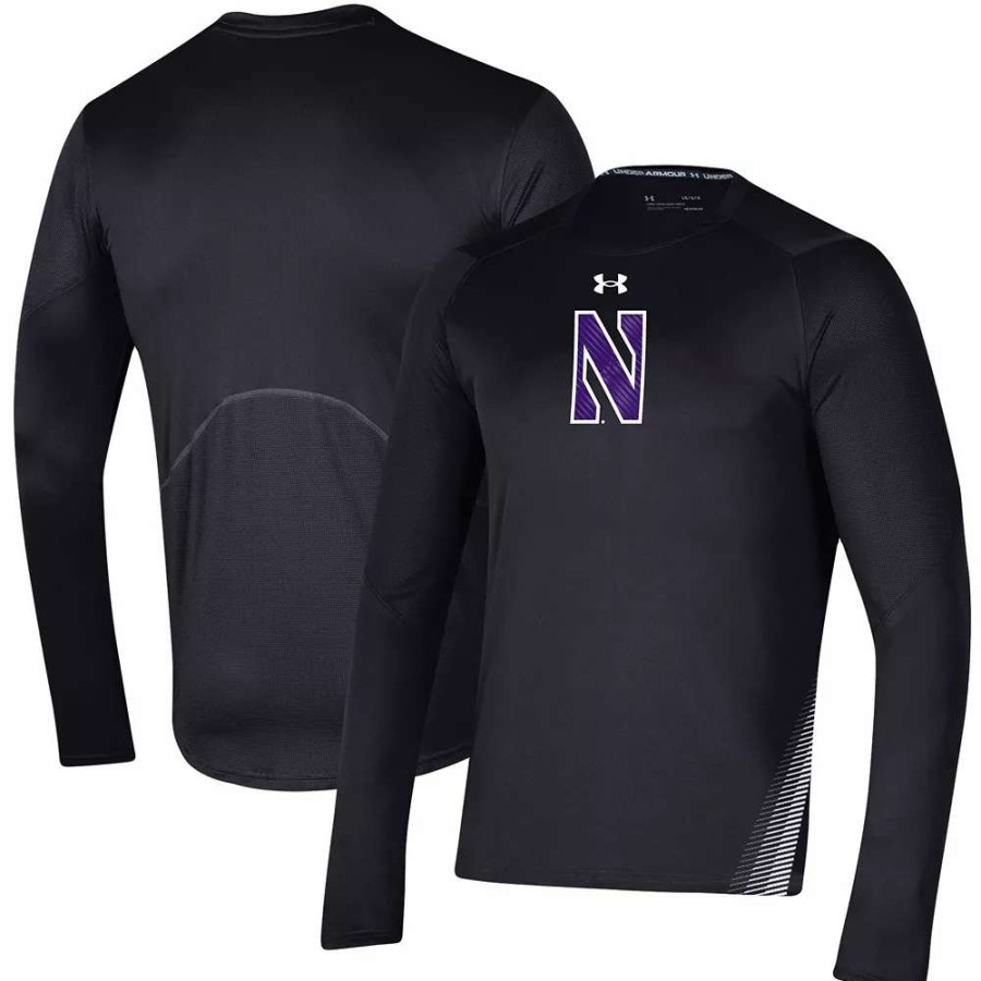 Tops * | Men'S Under Armour Black Northwestern Wildcats 2021 Sideline Training Performance Long Sleeve T-Shirt