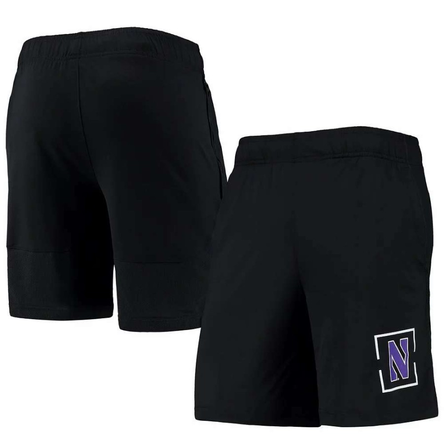 Bottoms * | Men'S Under Armour Black Northwestern Wildcats Mesh Raid Performance Shorts