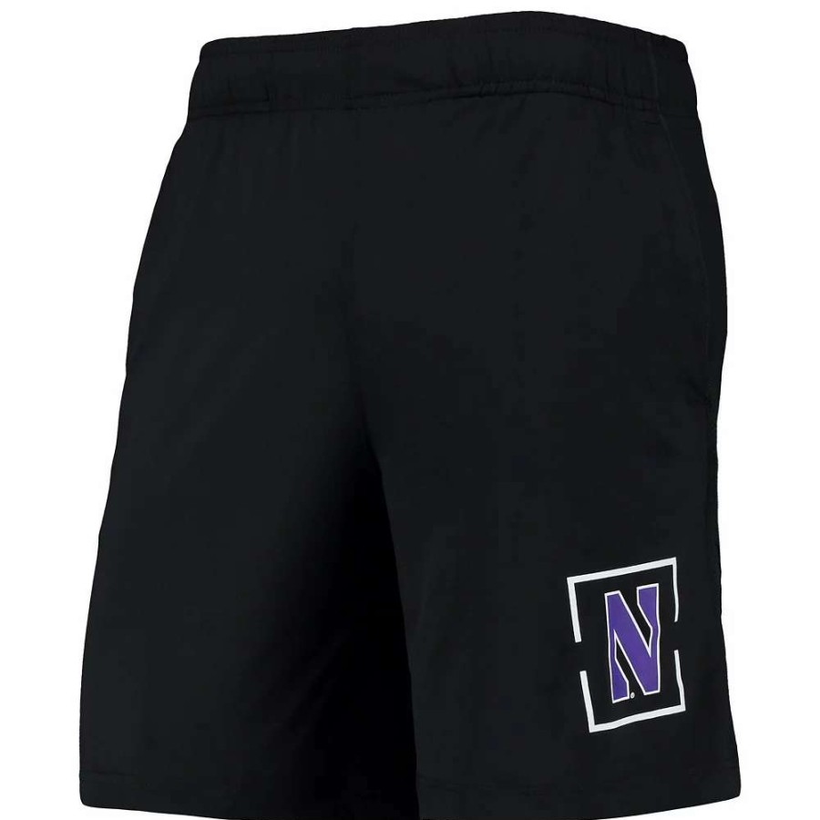 Bottoms * | Men'S Under Armour Black Northwestern Wildcats Mesh Raid Performance Shorts