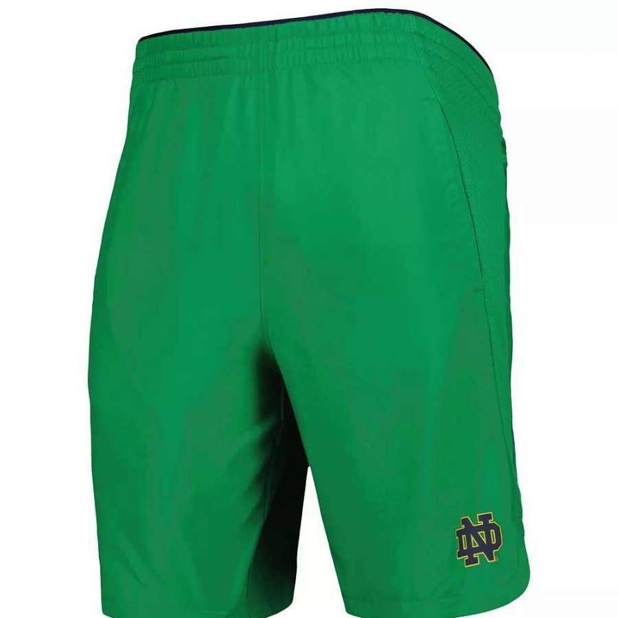 Bottoms * | Men'S Under Armour Green Notre Dame Fighting Irish Woven Shorts