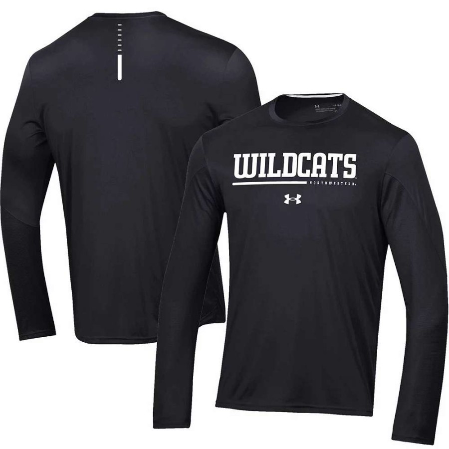 Tops * | Men'S Under Armour Black Northwestern Wildcats 2022 Sideline Training Performance Long Sleeve T-Shirt