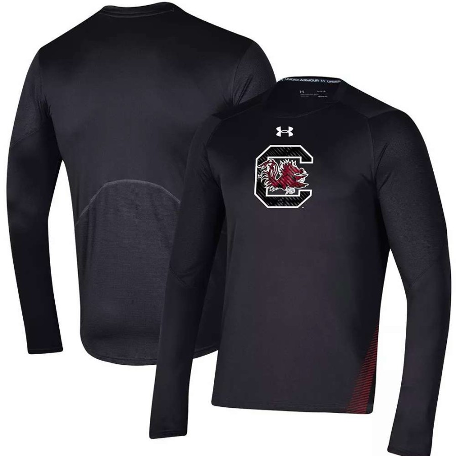 Tops * | Men'S Under Armour Black South Carolina Gamecocks 2021 Sideline Training Performance Long Sleeve T-Shirt