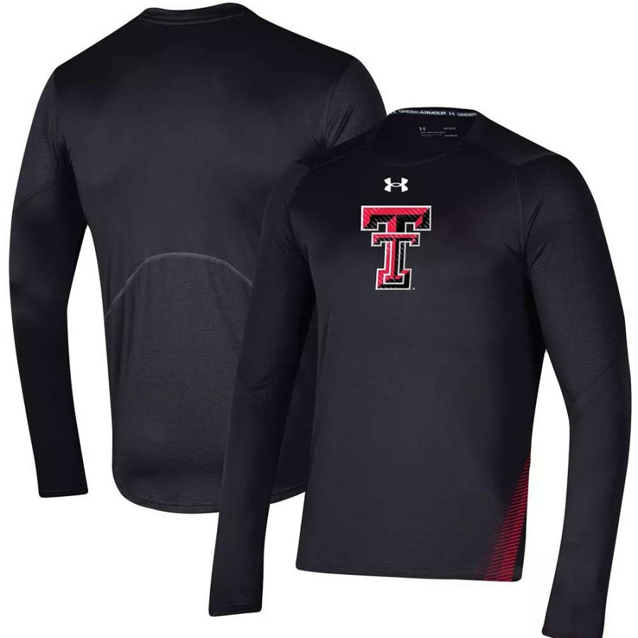 Tops * | Men'S Under Armour Black Texas Tech Red Raiders 2021 Sideline Training Performance Long Sleeve T-Shirt