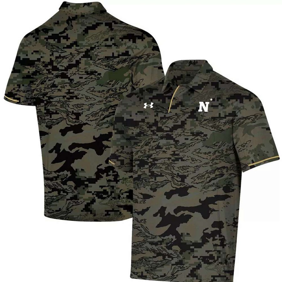 Tops * | Men'S Under Armour Camo Navy Midshipmen Freedom Polo