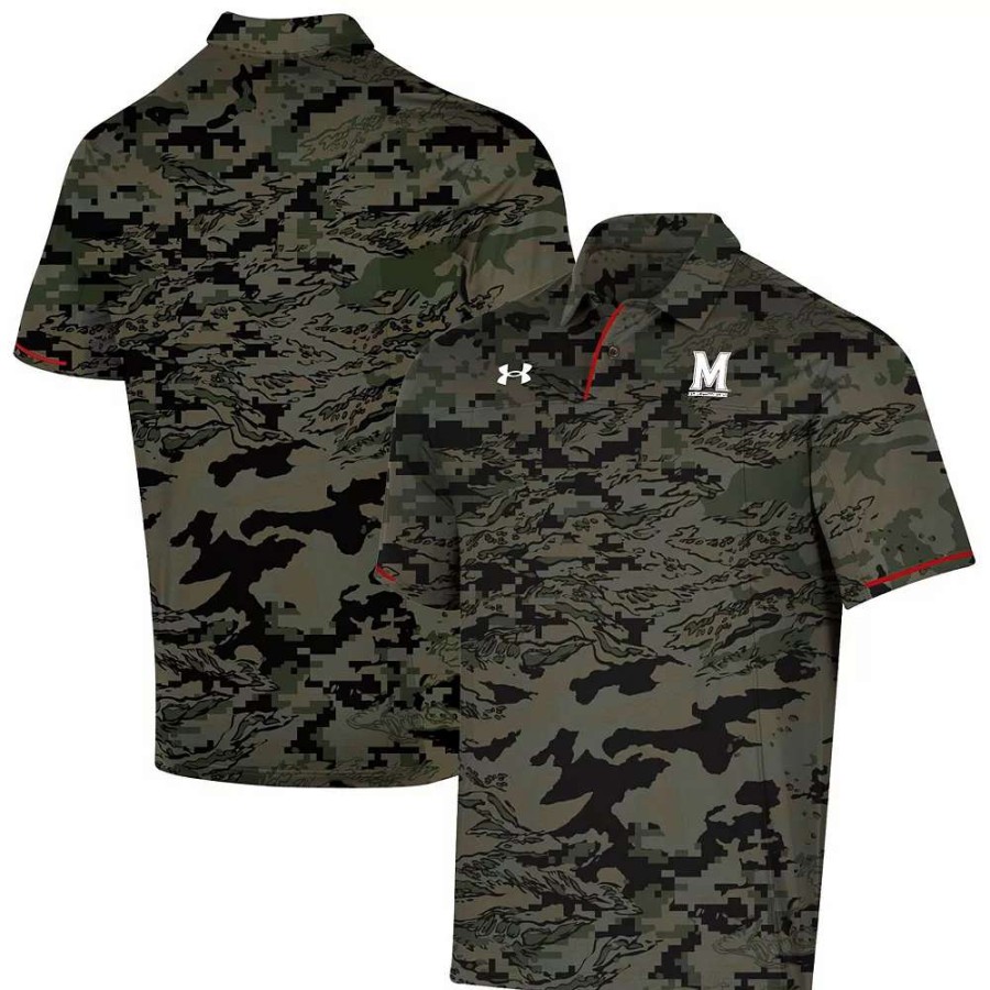 Tops * | Men'S Under Armour Camo Maryland Terrapins Freedom Polo