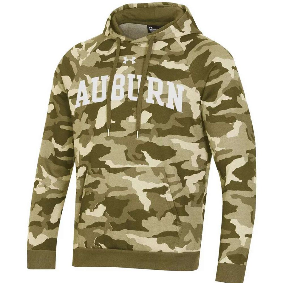 Tops * | Men'S Under Armour Camo Auburn Tigers All Day Raglan Pullover Hoodie