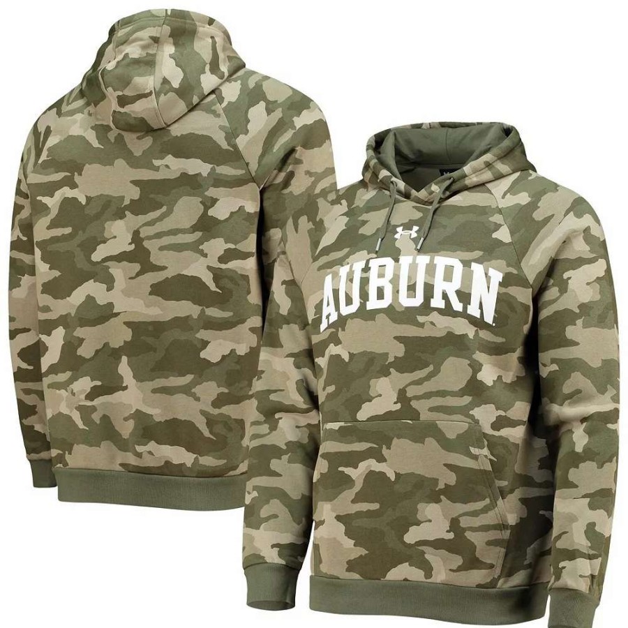 Tops * | Men'S Under Armour Camo Auburn Tigers All Day Raglan Pullover Hoodie