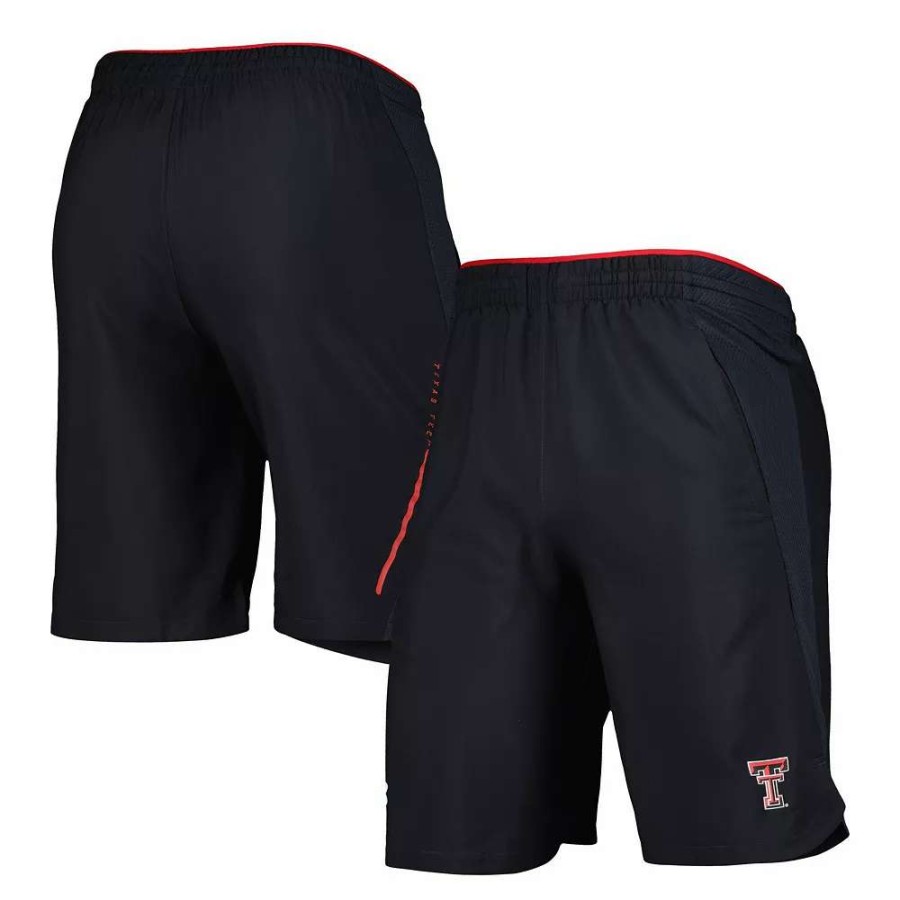 Bottoms * | Men'S Under Armour Black Texas Tech Red Raiders Woven Shorts