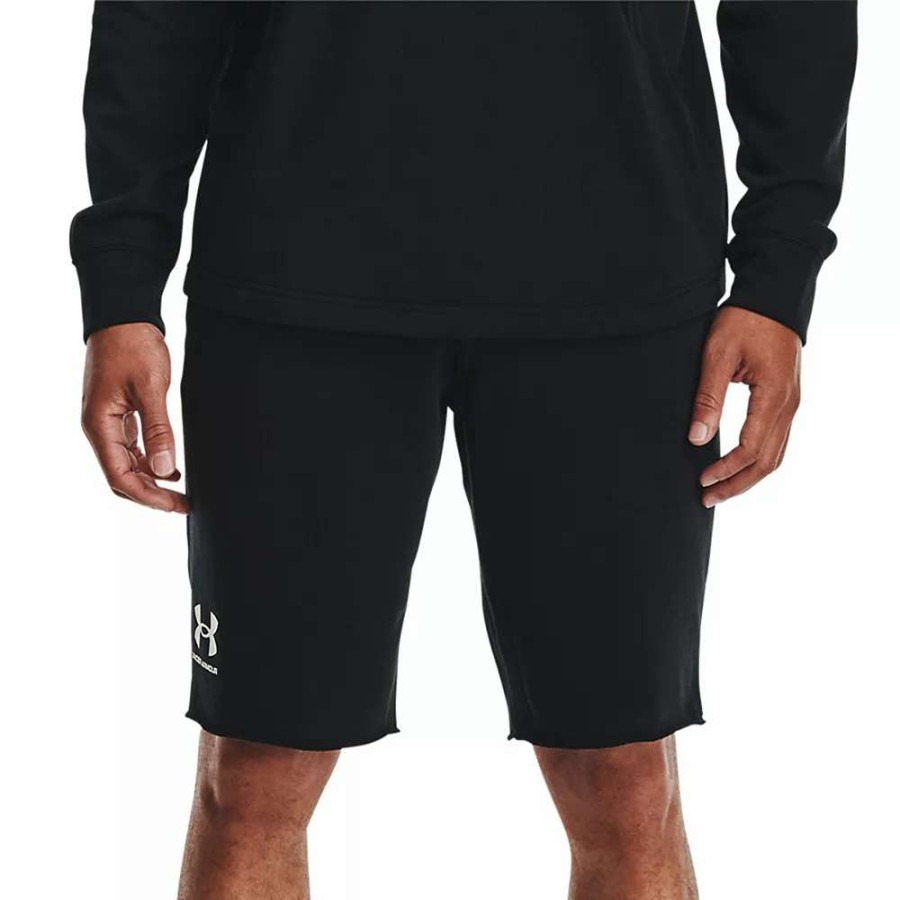 Bottoms * | Big & Tall Under Armour Ua Rival Terry Shorts Black