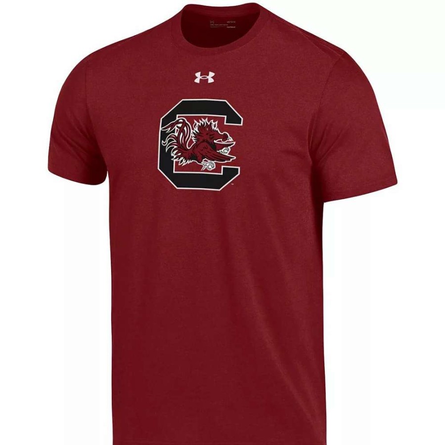 Tops * | Men'S Under Armour Garnet South Carolina Gamecocks School Logo Cotton T-Shirt