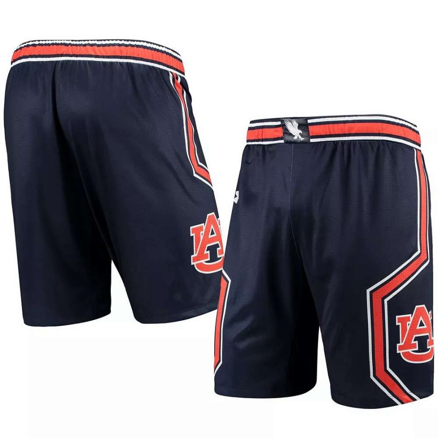 Bottoms * | Men'S Under Armour Navy Auburn Tigers Replica Basketball Short