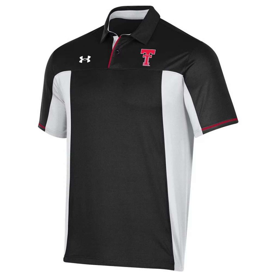 Tops * | Men'S Under Armour Black Texas Tech Red Raiders Throwback Special Game Polo