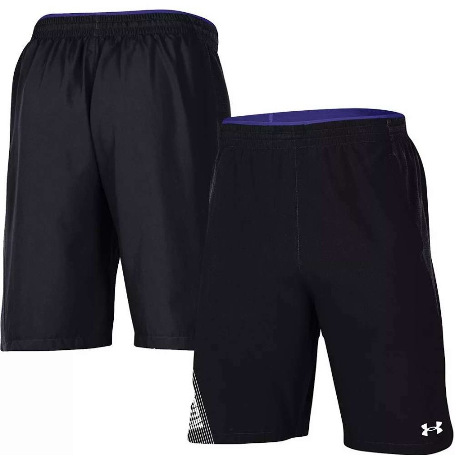 Bottoms * | Men'S Under Armour Black Northwestern Wildcats 2021 Sideline Woven Shorts