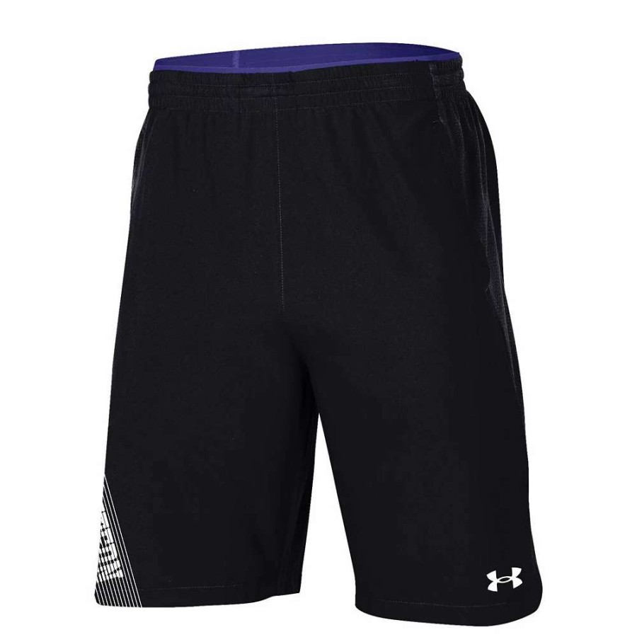 Bottoms * | Men'S Under Armour Black Northwestern Wildcats 2021 Sideline Woven Shorts