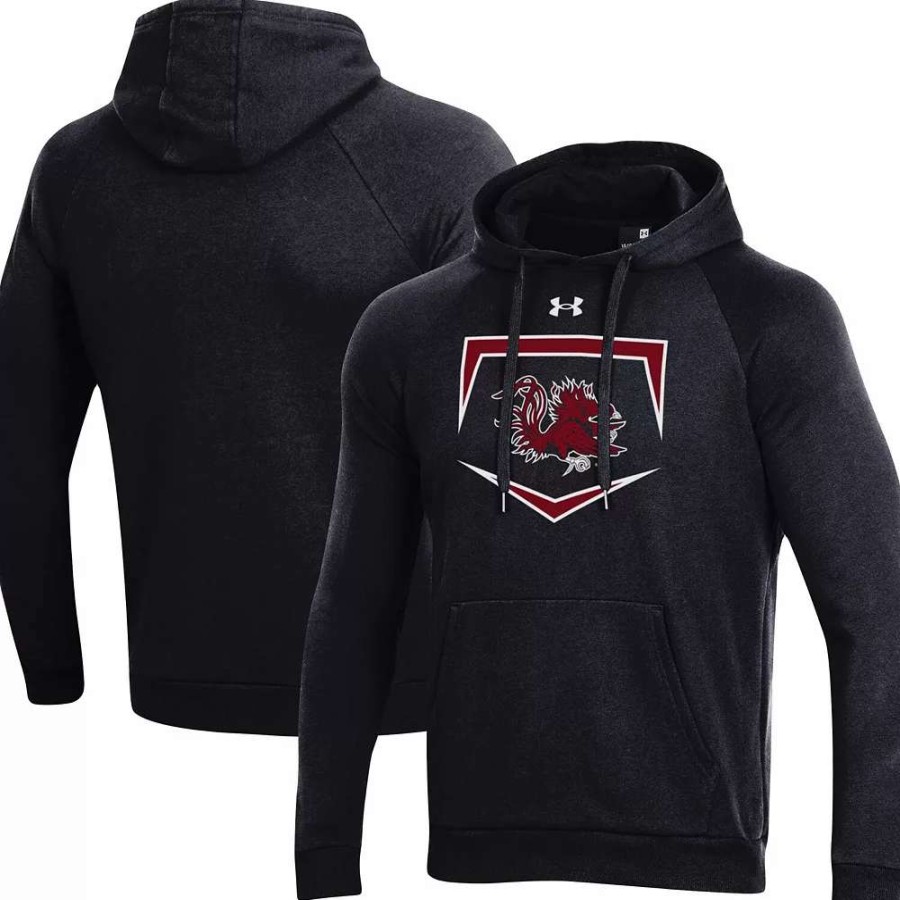 Tops * | Men'S Under Armour Black South Carolina Gamecocks Baseball Base Logo Pullover Hoodie