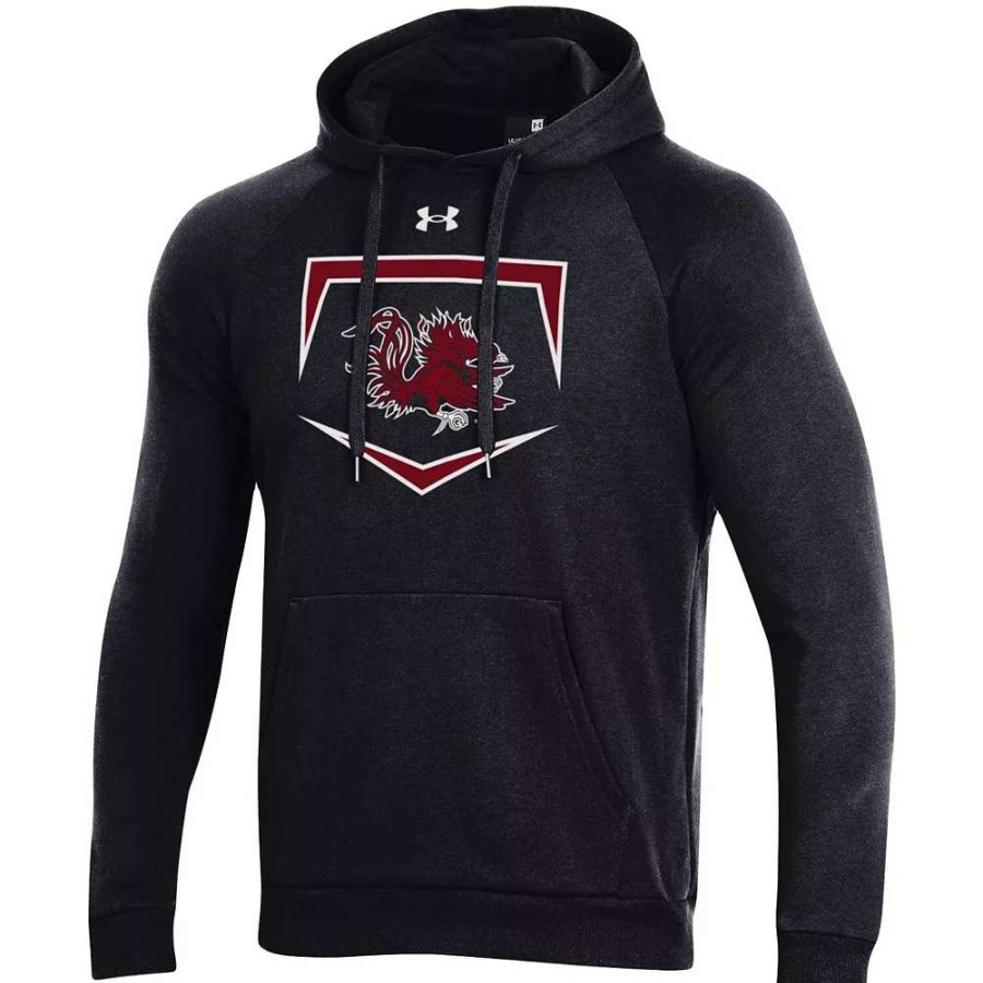 Tops * | Men'S Under Armour Black South Carolina Gamecocks Baseball Base Logo Pullover Hoodie