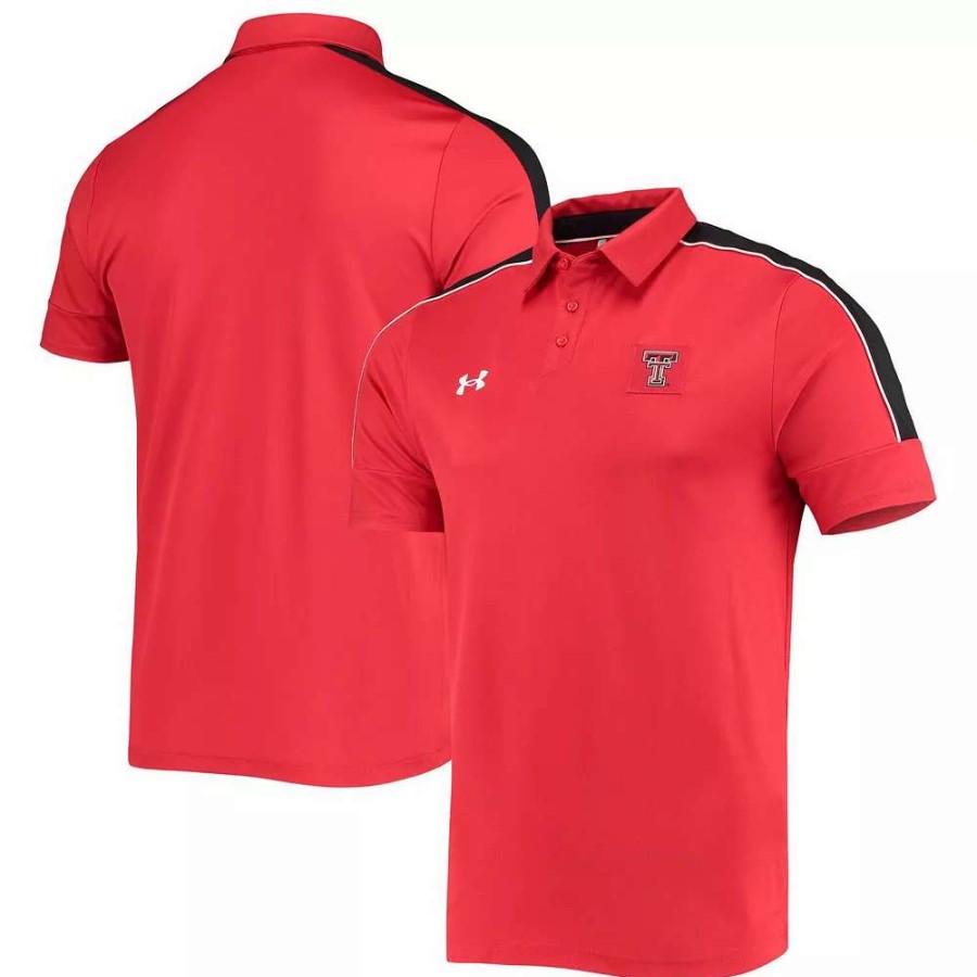 Tops * | Men'S Under Armour Red Texas Tech Red Raiders Sideline Recruit Performance Polo