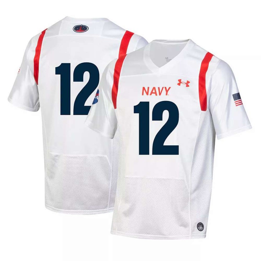 Tops * | Men'S Under Armour White Navy Midshipmen 2022 Special Games Replica Jersey