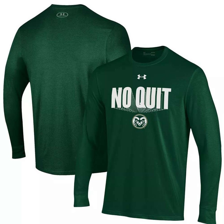 Tops * | Men'S Under Armour Green Colorado State Rams Shooter Performance Long Sleeve T-Shirt