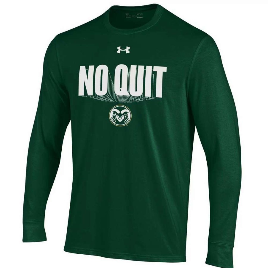 Tops * | Men'S Under Armour Green Colorado State Rams Shooter Performance Long Sleeve T-Shirt