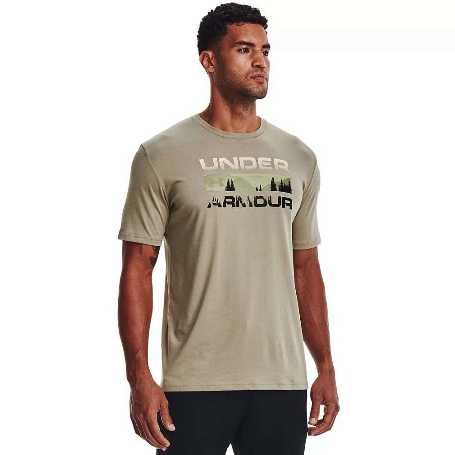 Tops * | Big & Tall Under Armour Men'S Stacked Logo Fill Tee