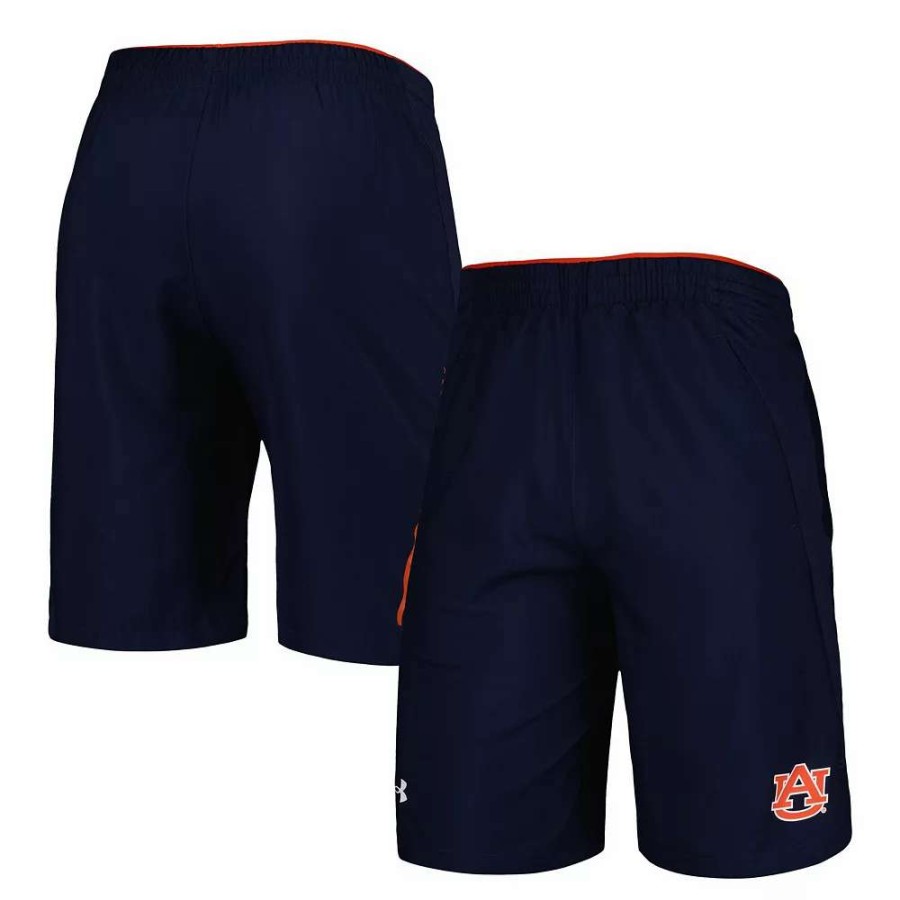 Bottoms * | Men'S Under Armour Navy Auburn Tigers Woven Shorts