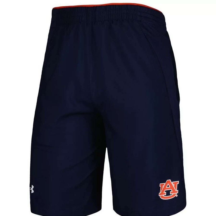 Bottoms * | Men'S Under Armour Navy Auburn Tigers Woven Shorts