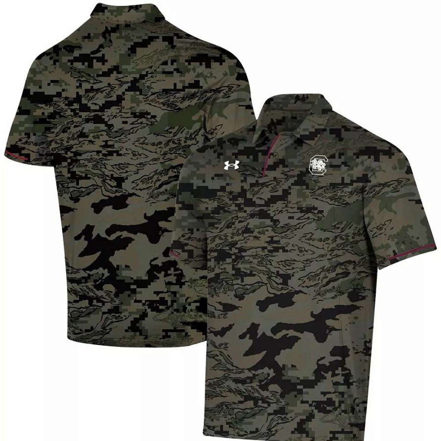 Tops * | Men'S Under Armour Camo South Carolina Gamecocks Freedom Polo