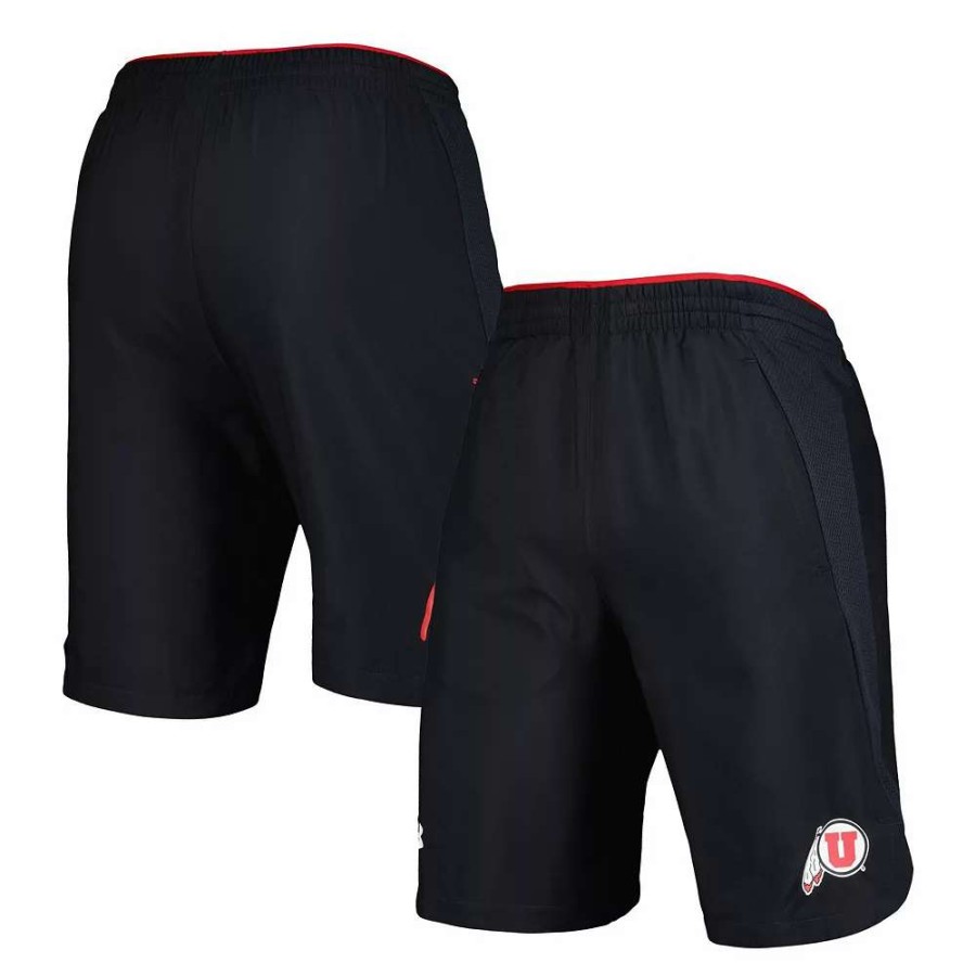 Bottoms * | Men'S Under Armour Black Utah Utes Woven Shorts