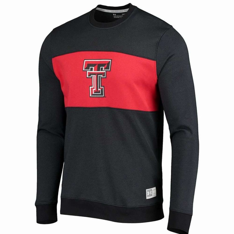 Tops * | Men'S Under Armour Black Texas Tech Red Raiders Game Day All Day Pullover Sweatshirt