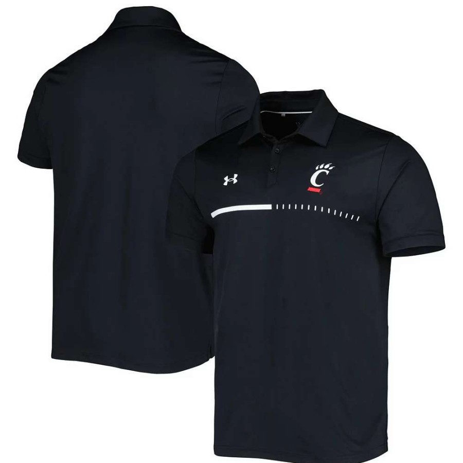 Tops * | Men'S Under Armour Black Cincinnati Bearcats Title Polo