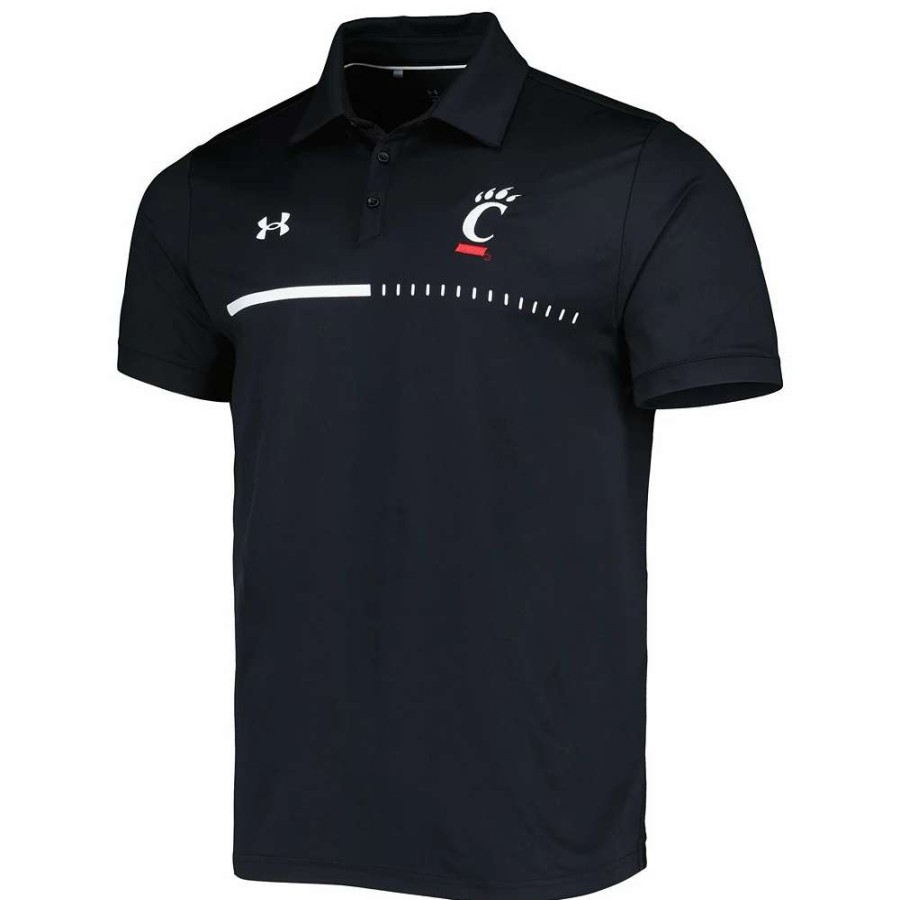 Tops * | Men'S Under Armour Black Cincinnati Bearcats Title Polo