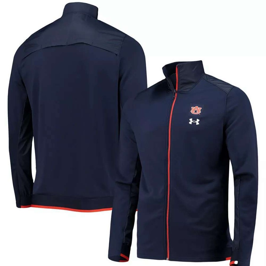 Outerwear * | Men'S Under Armour Navy Auburn Tigers 2021 Sideline Command Full-Zip Jacket