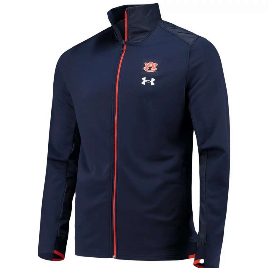 Outerwear * | Men'S Under Armour Navy Auburn Tigers 2021 Sideline Command Full-Zip Jacket